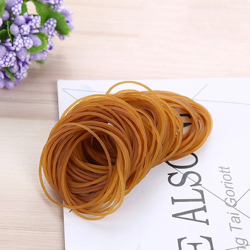 non-slip textured natural rubber bands for office document binding