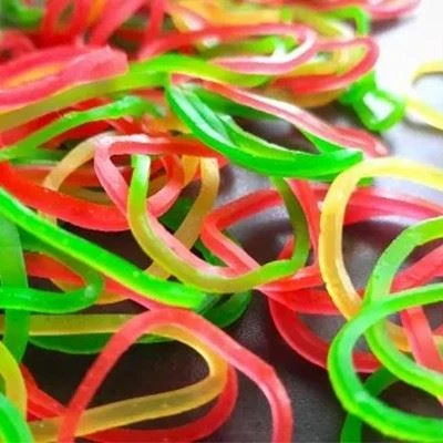 Food grade poly rubber bands for produce bundling