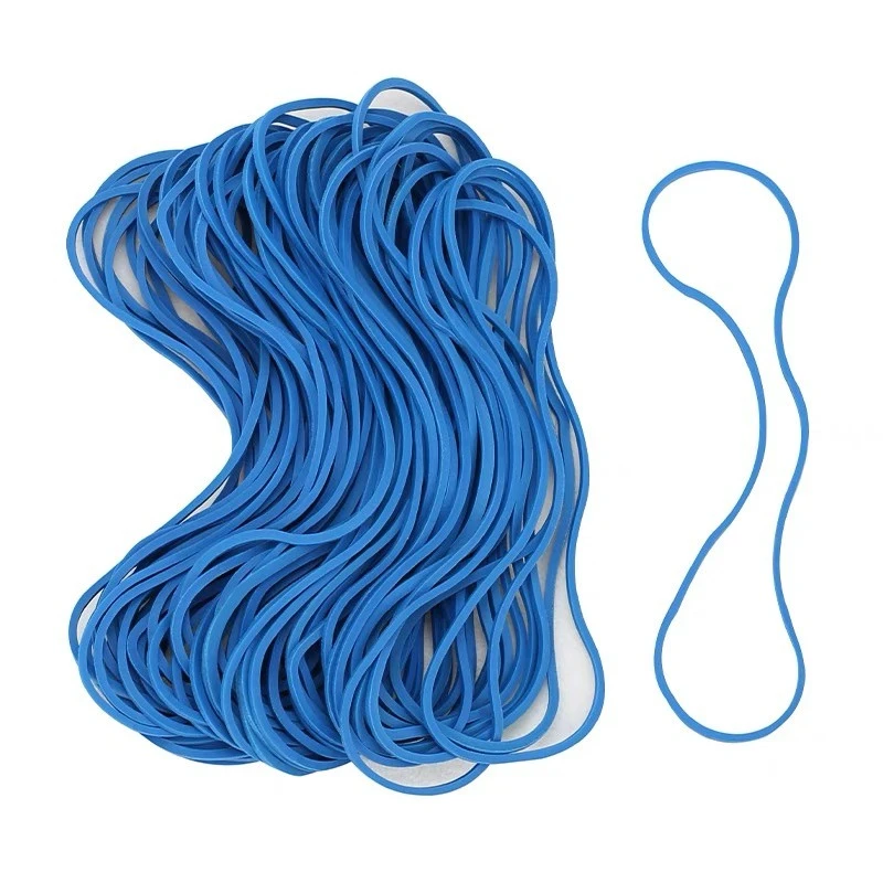 Long and thin blue rubber band